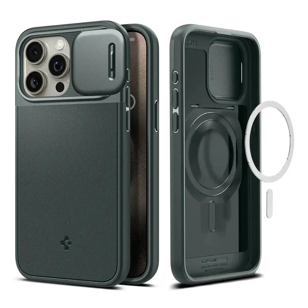 iPhone 15 Pro Max Case Optik Armor Magfit Magsafe Case - Spigen Malaysia
