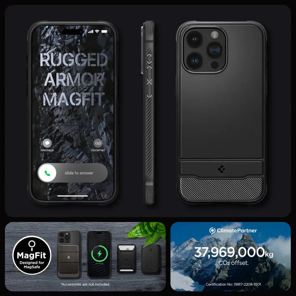 iPhone 15 Pro Max Case Rugged Armor Magfit Magsafe Case - Spigen Malaysia