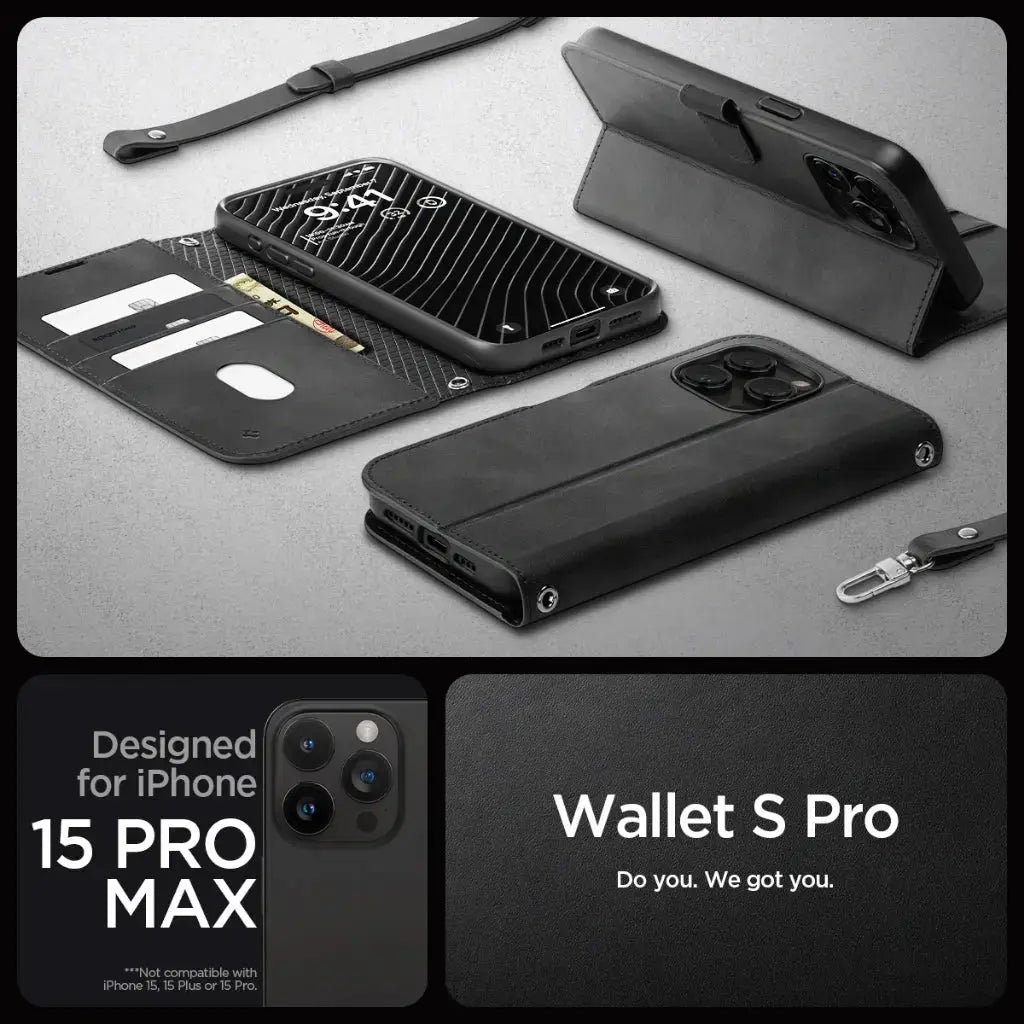 iPhone 15 Pro Max Case Wallet S Pro - Spigen Malaysia