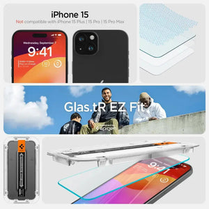 [2 Pack] iPhone 16 / iPhone 15 Screen Protector Glas.tR EZ Fit - Spigen Malaysia