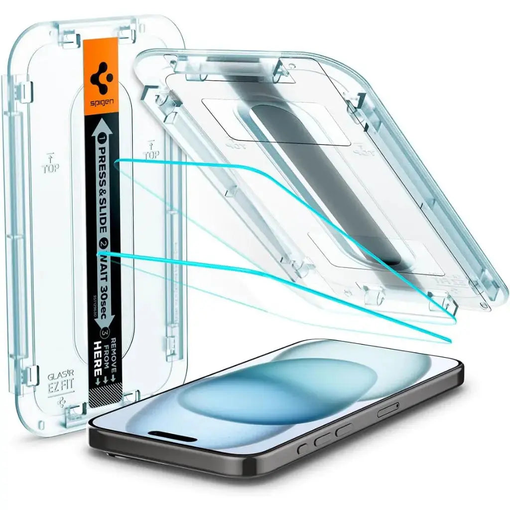 [2 Pack] iPhone 16 / iPhone 15 Screen Protector Glas.tR EZ Fit - Spigen Malaysia