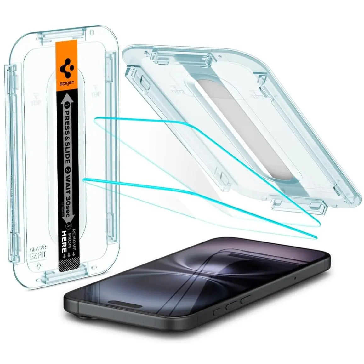[2 Pack] iPhone 16 / iPhone 15 Screen Protector Glas.tR EZ Fit - Spigen Malaysia