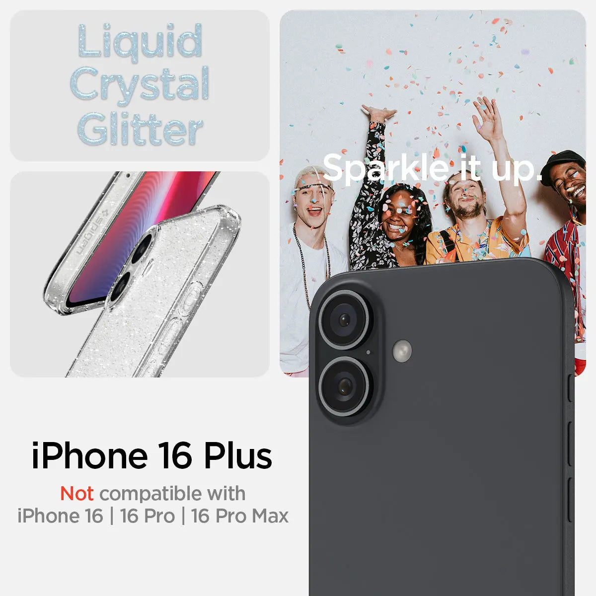 iPhone 16 Plus Case Liquid Crystal Glitter - Spigen Malaysia