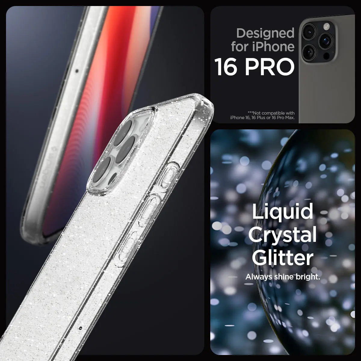 iPhone 16 Pro Case Liquid Crystal Glitter - Spigen Malaysia