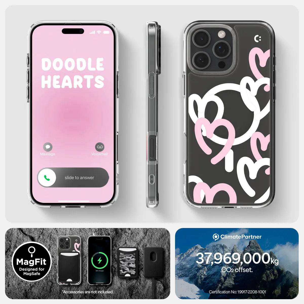 iPhone 16 Pro Max Case Ultra Hybrid MagFit Hearts - Spigen Malaysia