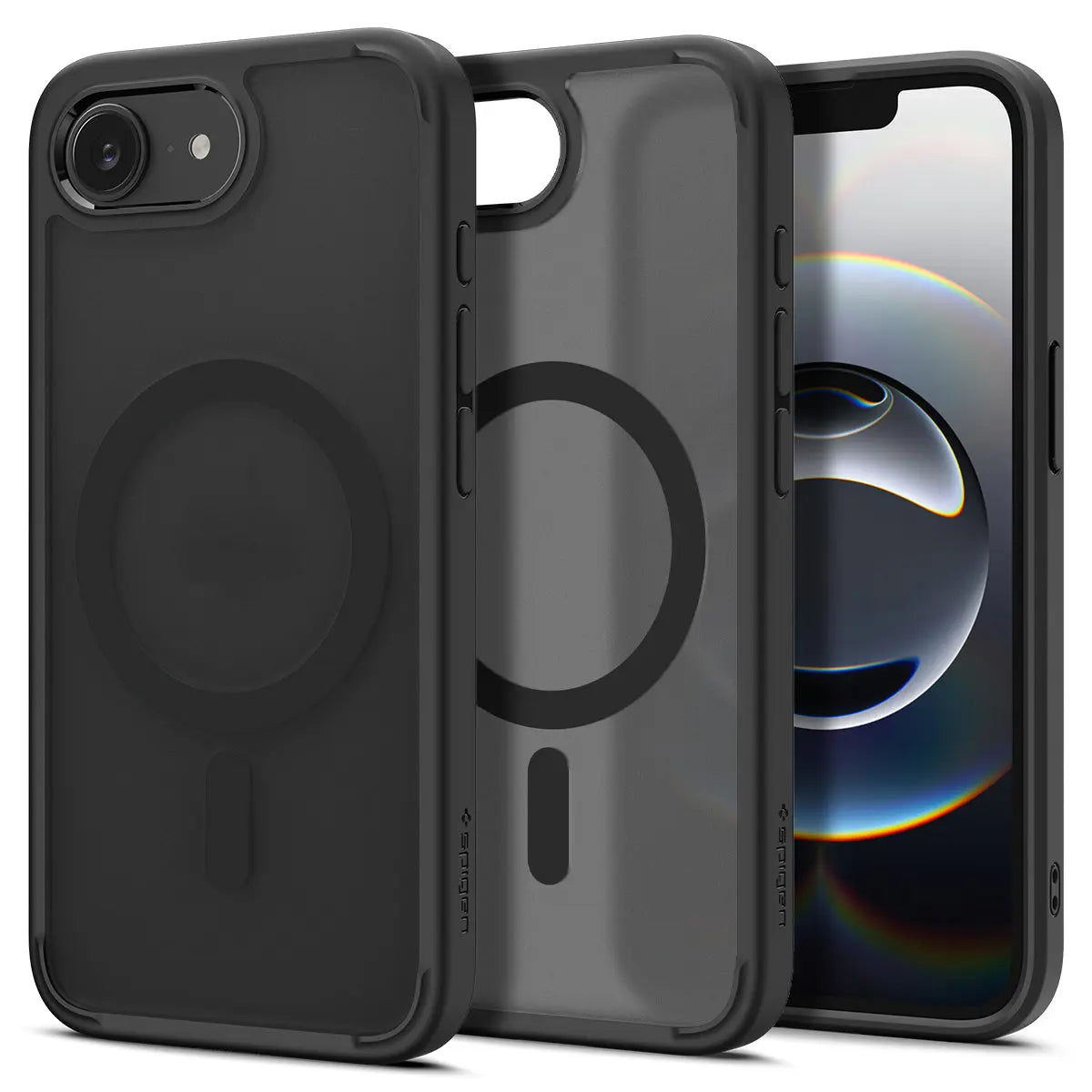 iPhone 16e Case (2025) Ultra Hybrid MagFit / Crystal Hybrid MagFit Frost Black - Spigen Malaysia