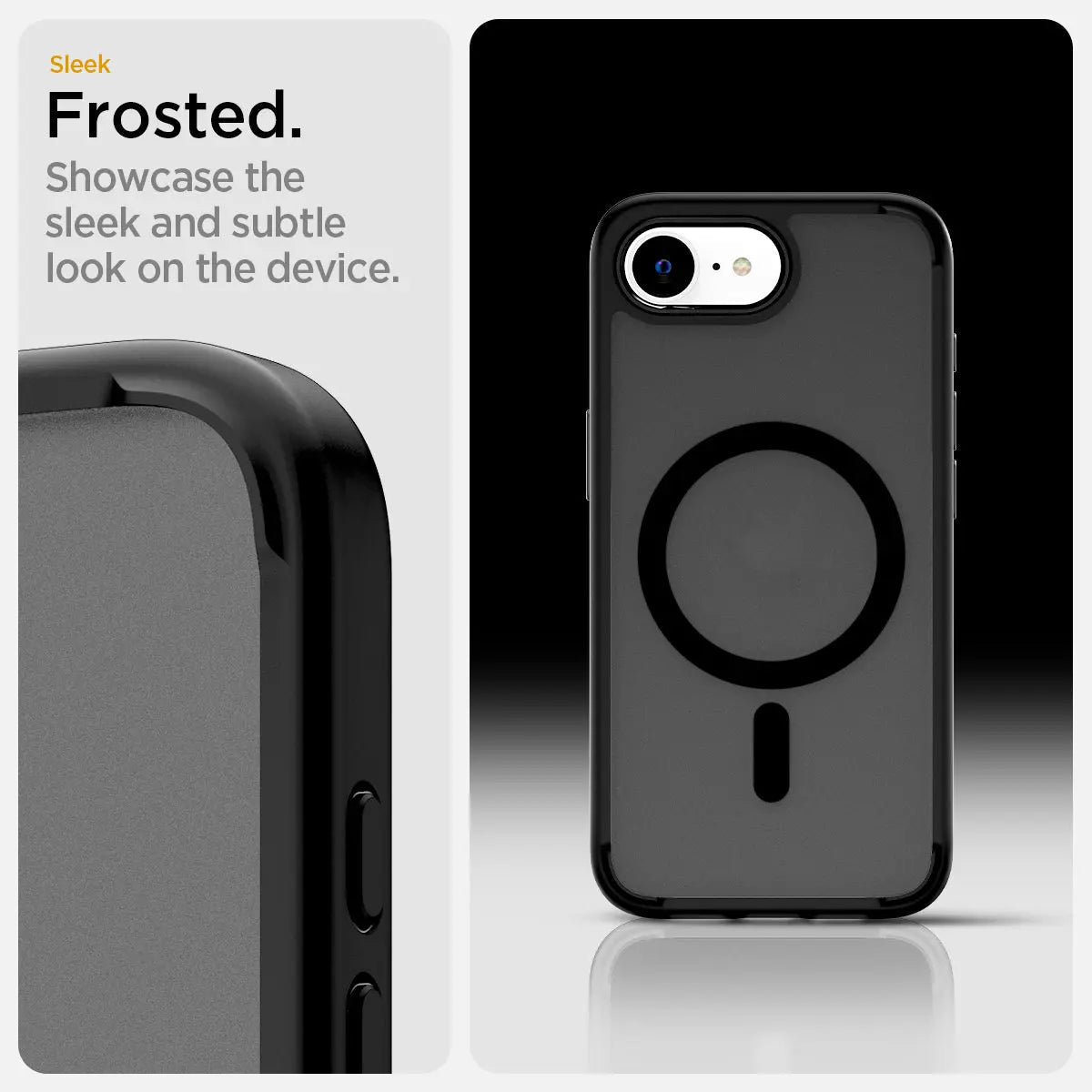 iPhone 16e Case (2025) Ultra Hybrid MagFit / Crystal Hybrid MagFit Frost Black - Spigen Malaysia