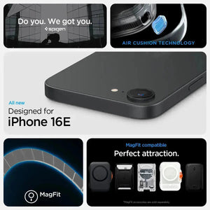 iPhone 16e Case (2025) Ultra Hybrid MagFit / Crystal Hybrid MagFit Frost Black - Spigen Malaysia