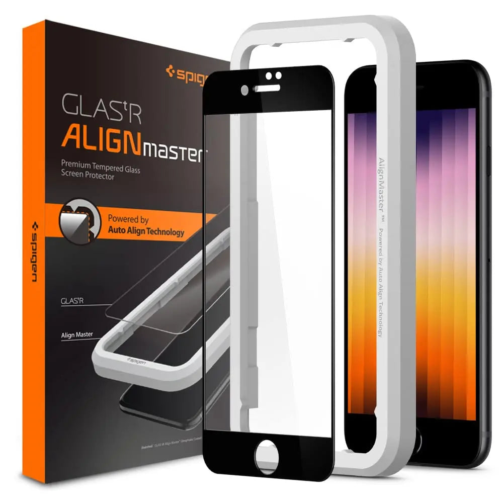 iPhone SE 2022 AlignMaster Tempered Glass - Spigen Malaysia