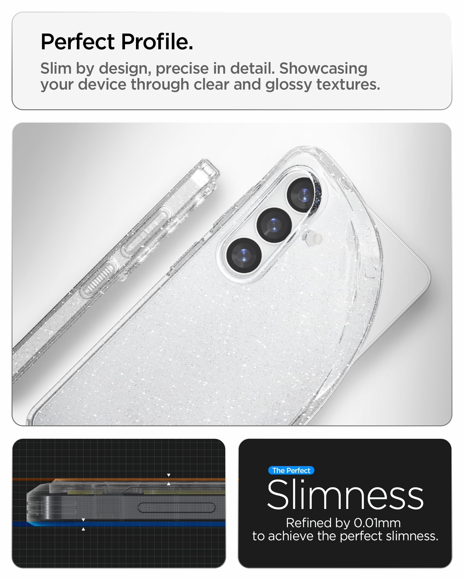 Samsung S26 Case 6.3" Liquid Crystal Glitter - Spigen Malaysia