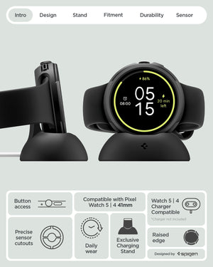 Google Pixel Watch 5 / 4 (41mm) Case Liquid Air with Charger Stand
