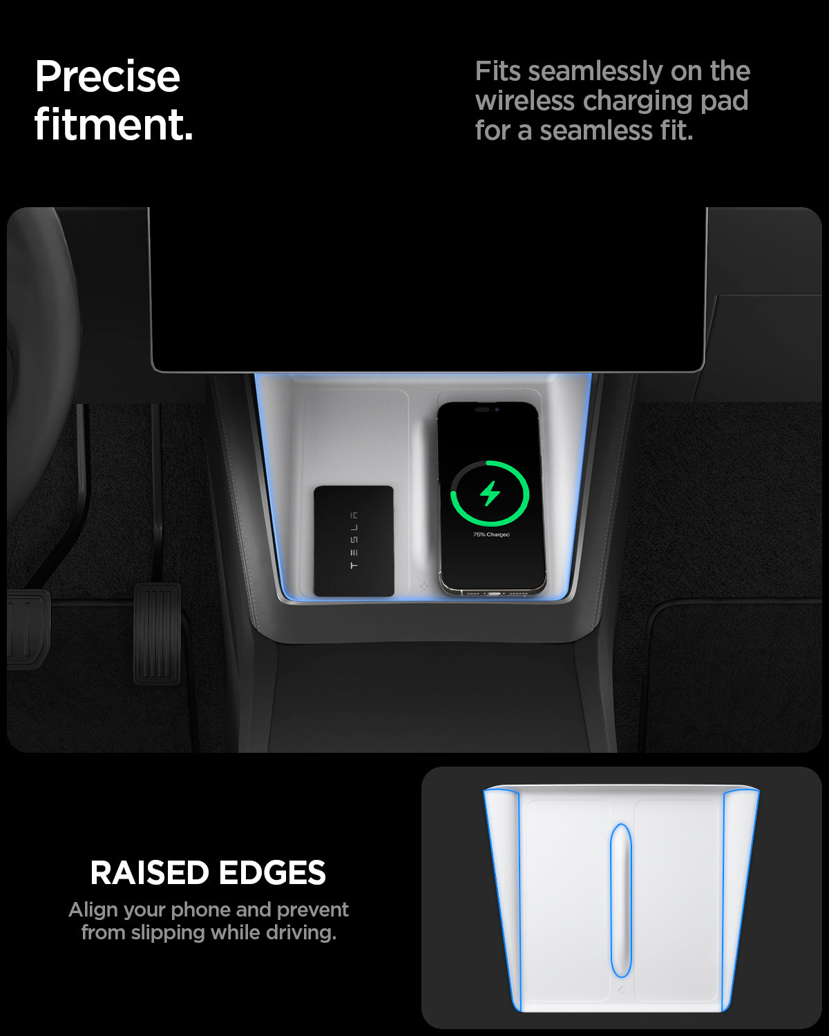 Tesla Model Y Juniper (2026 / 2025) Wireless Charging Pad Cover TO261JH - Spigen Malaysia