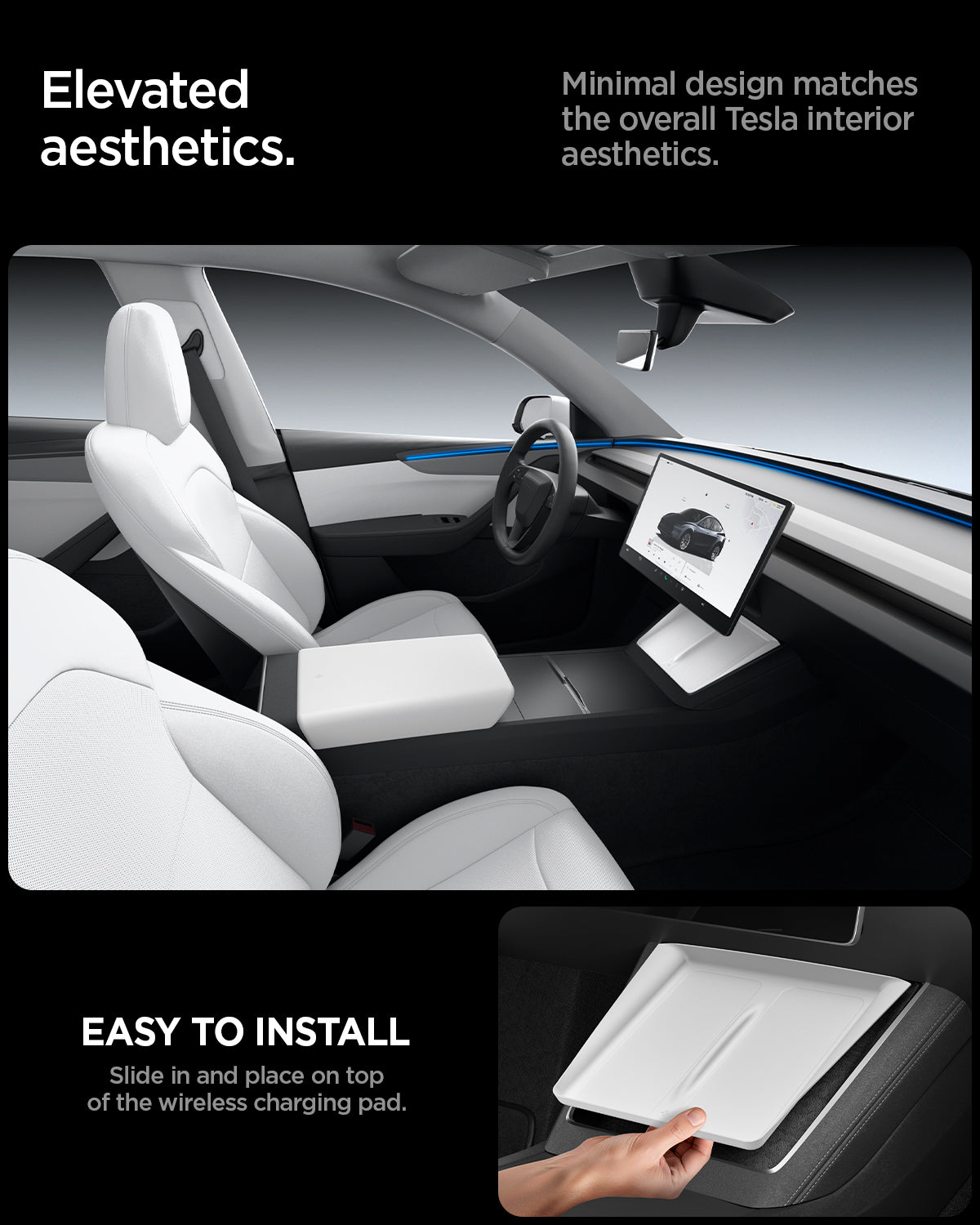 Tesla Model Y Juniper (2026 / 2025) Wireless Charging Pad Cover TO261JH - Spigen Malaysia