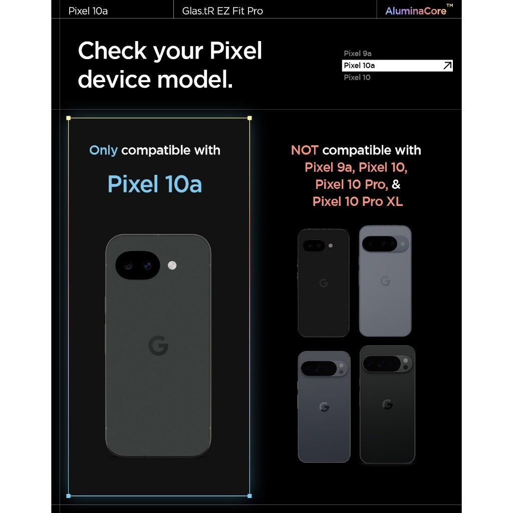 [2 Pack] Google Pixel 10a Screen Protector Glas.tR EZ Fit - Spigen Malaysia