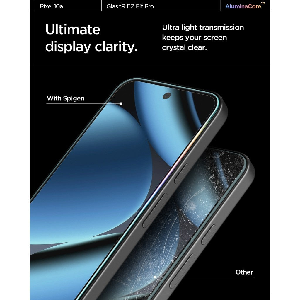 [2 Pack] Google Pixel 10a Screen Protector Glas.tR EZ Fit - Spigen Malaysia