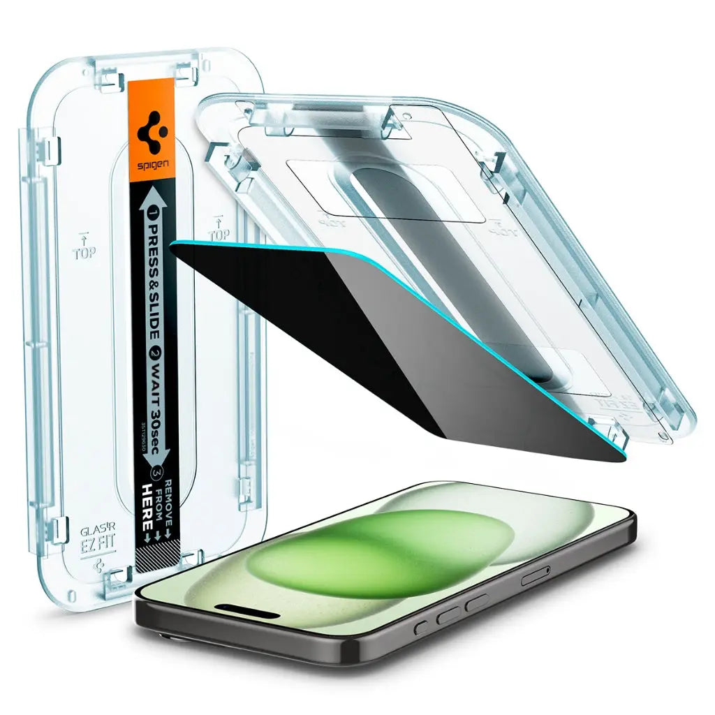 iPhone 16 Plus / iPhone 15 Plus Privacy Screen Protector Glas.tR EZ Fit - Spigen Malaysia