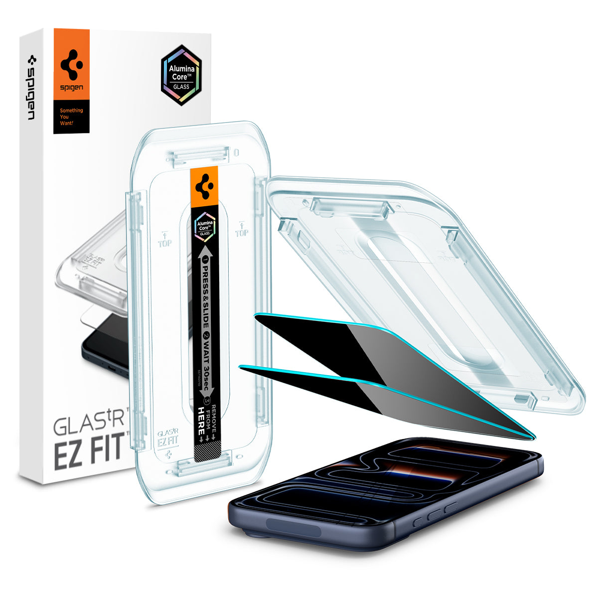 [2 Pack] iPhone 17 Pro / 17 / 16 Pro Privacy Screen Protector EZ Fit - Spigen Malaysia