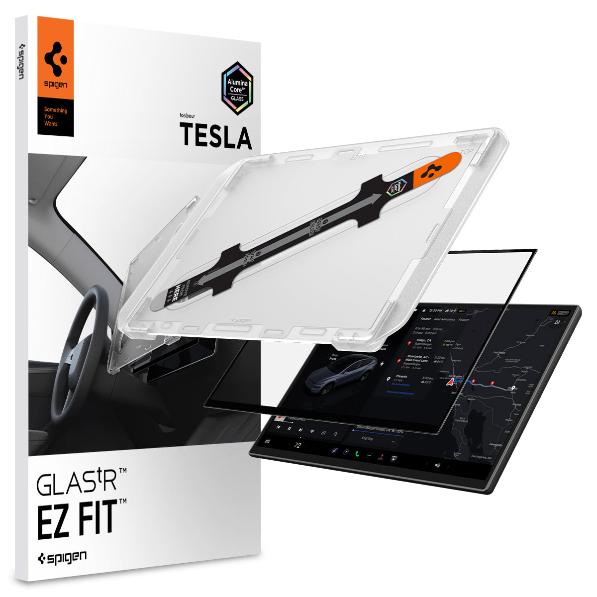 Tesla Model Y Juniper (2026) 16-inch Screen Protector EZ Fit - Spigen Malaysia